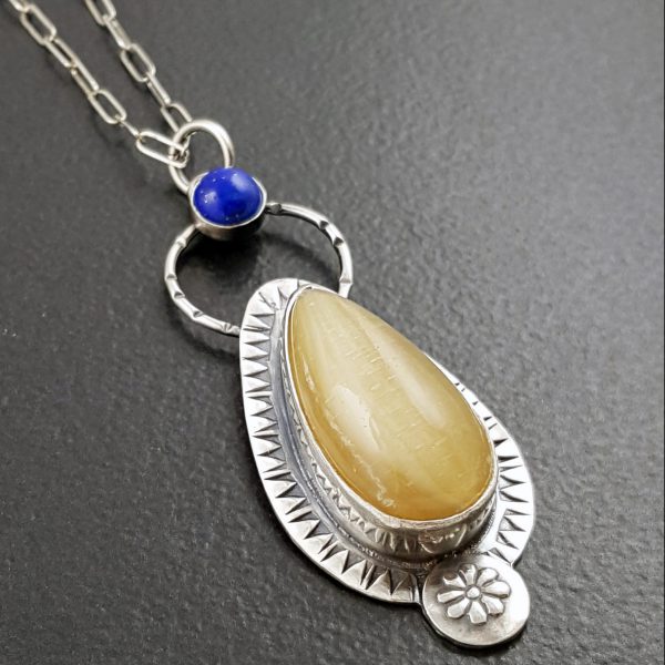 mexican onyx lapis necklace
