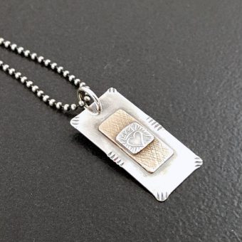 heart dog tag necklace