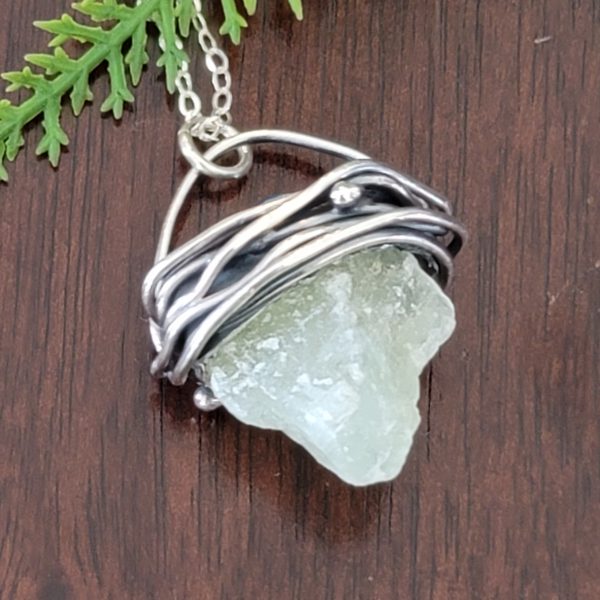 Natural Surface Green Calcite Pendant 4