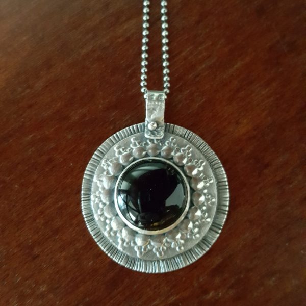 Black Onyx Mandala Necklace